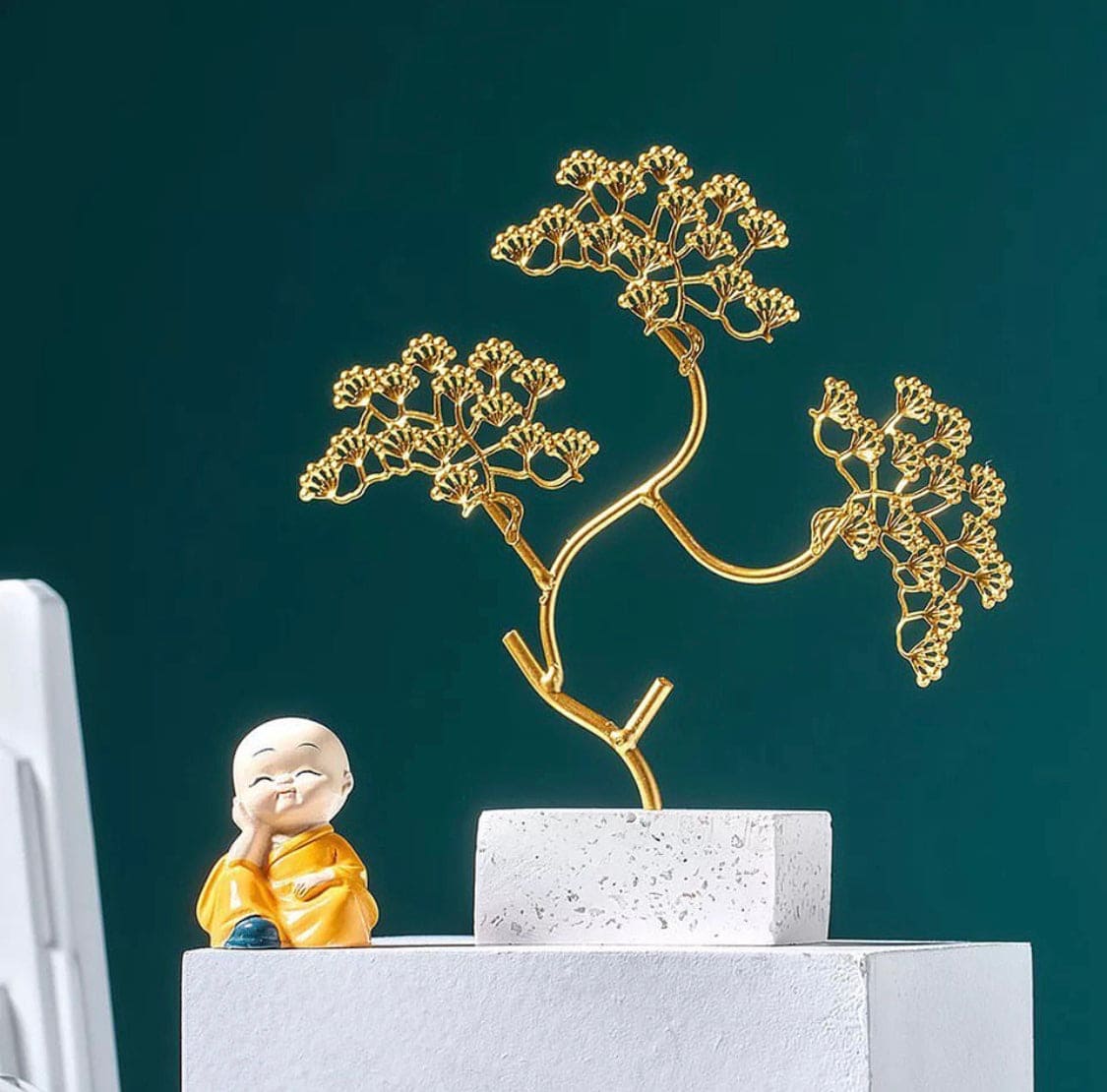 Golden Tree Home Decorations, Feng Shui Money Tree, Plant Model Figurines Pendulum Stand Golden Tree Home Decorations, Feng Shui Money Tree, Plant Model Figurines Pendulum Stand
